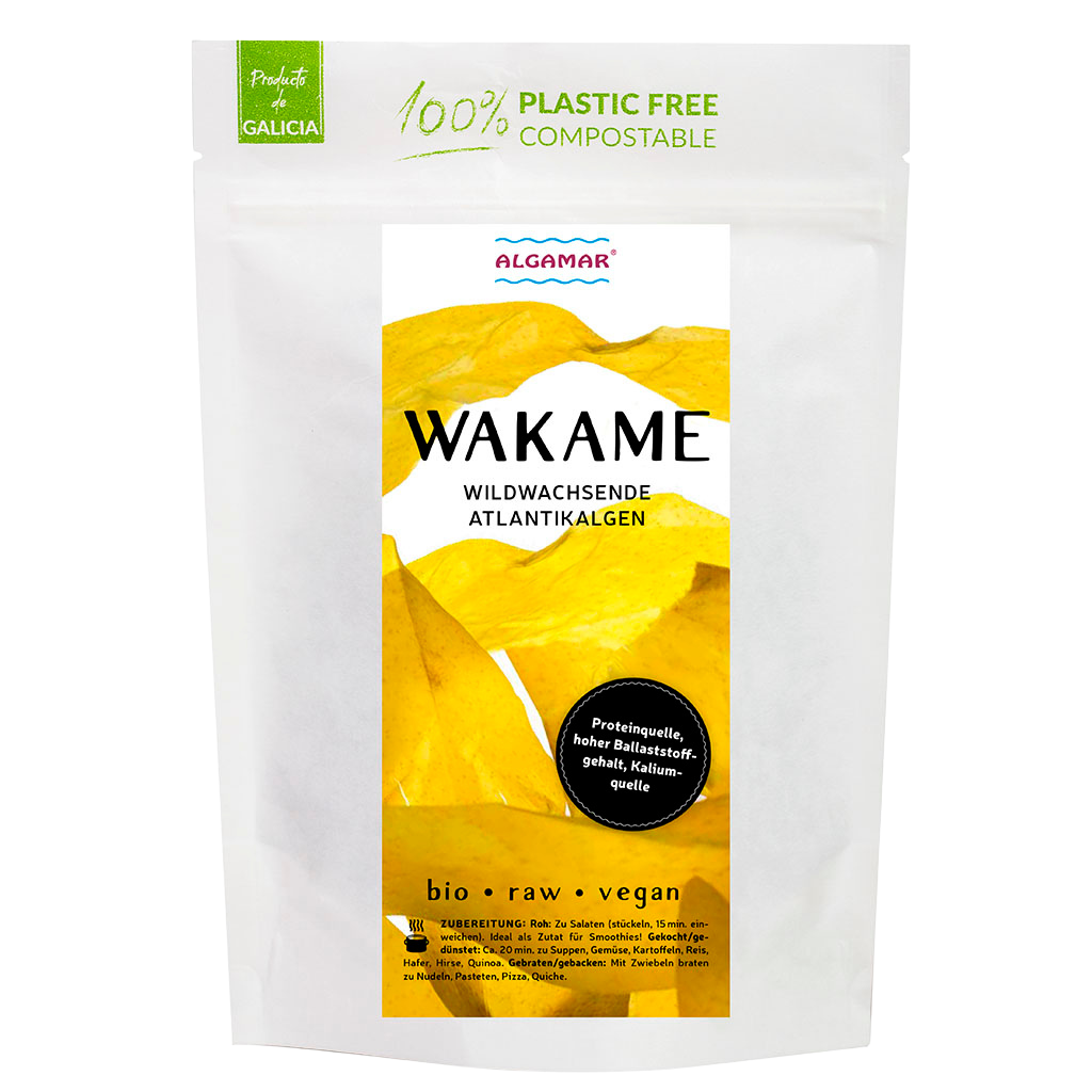 Wakame Algen Blätter (bio, roh, vegan)