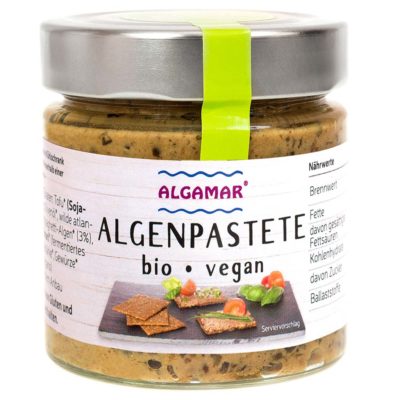 Produktfoto Algamar Algenpastete mit Tofu 180g Glas Voderseite