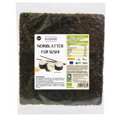 Produktfoto Algamar Noriblätter für Sushi 25g Packung Vorderseite