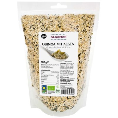 Produktfoto Algamar Quinoa mit Algen 500g Packung Vorderseite
