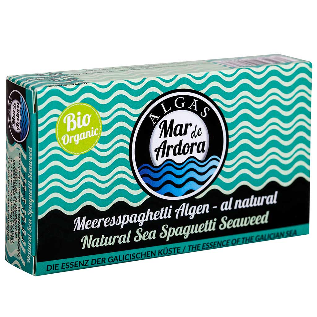 Produktfoto Verpackung gekochte Meeresspaghettialgen al Natural Alge von Mar de Ardora