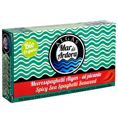 Produktfoto Verpackung gekochte Meeresspaghettialgen al picante Alge von Mar de Ardora